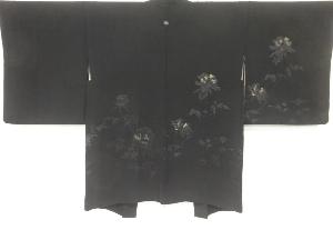 草花模様織り出し　一つ紋　絵羽織